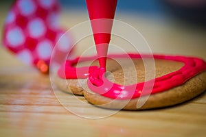 Valentines day gingerbread with dressing