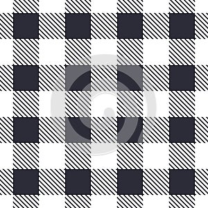 Gingham christmas pattern checkered plaids black white color