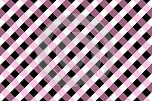 Gingham pattern peach and black color