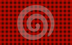 Gingham pattern red and black v, texture from square for plaid tablecloths. Illustration design photo
