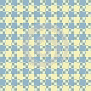 Gingham Pattern. Seamless dark gray moccasin yellow traditional check pattern. Good for tablecloths, oilcloths, towels, picnic