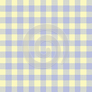 Gingham Pattern. Seamless lemon chiffon light steel blue traditional check pattern. Good for tablecloths, oilcloths, towels,