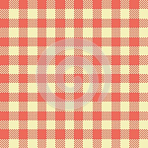 Gingham Pattern. Seamless tomato moccasin classic checkered pattern. Good for belts, bags, scarves, ties, shawls and other
