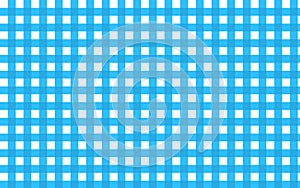 Gingham plaid pattern blue sky and white checkered tablecloth pattern