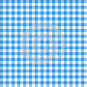 Gingham seamless pattern. Blue Italian tablecloth. Picnic tale c