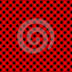 Gingham seamless red and black pattern. Texture from squares for plaid, tablecloths, clothes, shirts, dresses, paper, bedding,