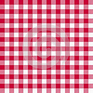 Gingham seamless red pattern. Tablecloths texture, plaid background. Typography graphics for shirt, clothes.