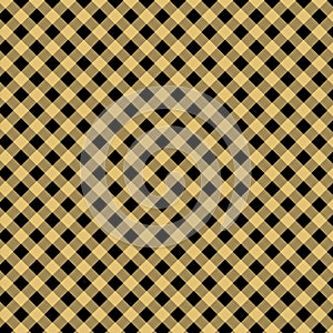 Gingham seamless yellow and black pattern. Texture from squares for plaid, tablecloths, clothes, shirts, dresses, paper, bedding,