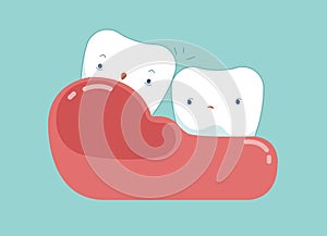 Gingivitis of dental vector.