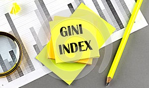GINI INDEX text on sticky on sticky on chart with pen