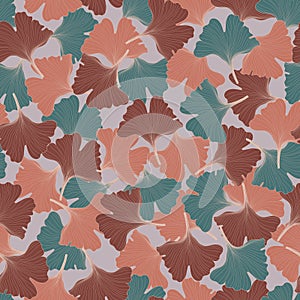 ginkgo seamless pattern
