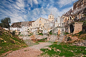 Ginosa, Taranto, Puglia, Italy: landscape of the old town