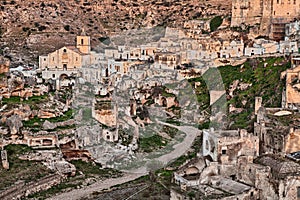 Ginosa, Taranto, Puglia, Italy: landscape of the old town