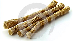 Ginseng root isolated on a white background