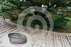 Ginshadan sand, zen garden, Ginkakuji temple, Kyoto, Japan.