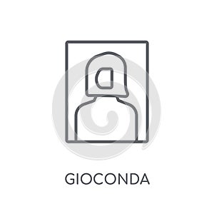 Gioconda linear icon. Modern outline Gioconda logo concept on wh photo