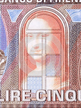 The Gioconda a portrait from money photo