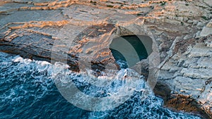 Giola, natural sea water pool located on Thassos island