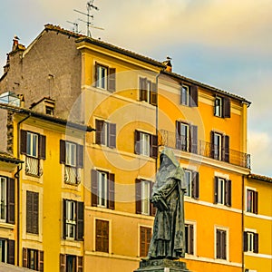 Giordano Bruno Sculpture, Rome, Italy