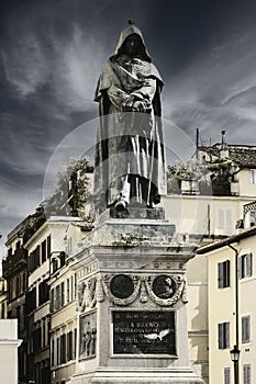 Giordano Bruno statue in Campo de\' Fiori, Rome