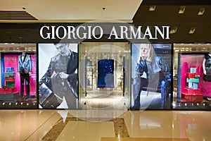 Giorgio Armani store at Elements shopping mall in Hong Kong