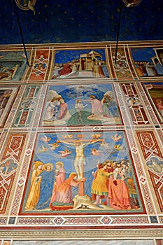 Giotto fresco cycle in the Scrovegni Chapel, Padua Italy