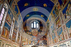 Wonderful Giotto fresco cycle in the Scrovegni Chapel, Padua Italy photo