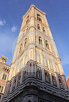 Giotto's bell tower (campanile), cathedral Santa Maria del Fiore (Duomo) , Florence
