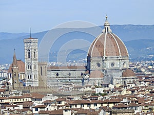 Giotto\'s bell tower and the Duomo