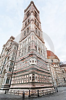 Giotto`s Campanile and Duomo in morning