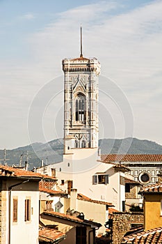 Giotto's Campanile in the historic center of Florence