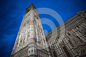 Giotto`s Campanile and Santa Maria del Fiore Cathedral, Florence photo