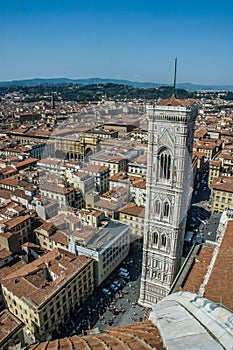 Giotto`s Campanile view from the top