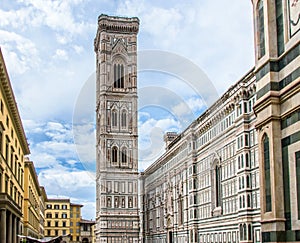 Giottoâ€™s Campanile. Piazza del Duomo in Florence, Italy.