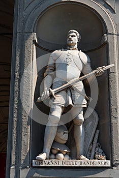 Giovanni Delle Bande Nere. Statue in the Uffizi Gallery, Florence, Tuscany, Italy photo