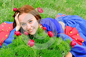 Gipsy girl in blue