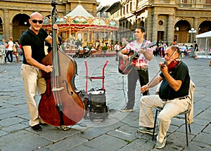 Gipsy street musicians in Italy