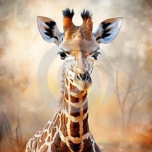 Giraffe African Wildlife Background Animals are Cute