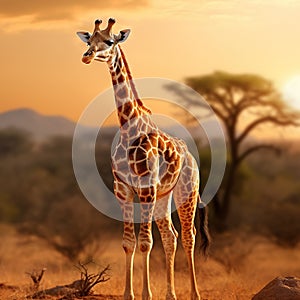 Giraffe African Wildlife Background Animals are Cute