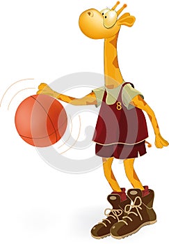 Giraffe the basketball player