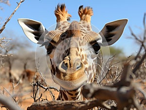 Giraffe with binoculars Canon PowerShot GX