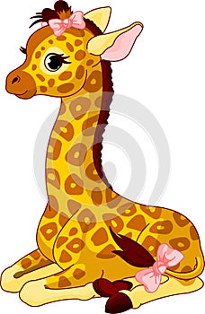 Giraffe Calf with bow