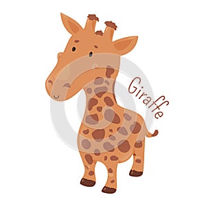 Giraffe . Child fun icon.