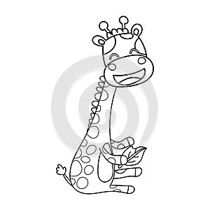 Giraffe Coloring Page for Kids