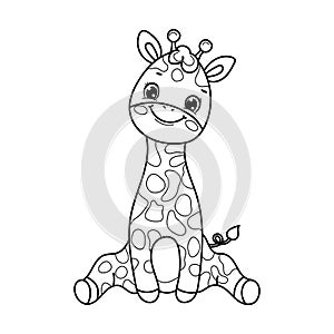 Giraffe Coloring Page for Kids