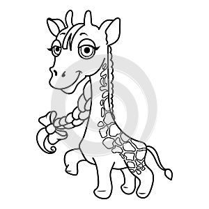 Giraffe Coloring Page for Kids