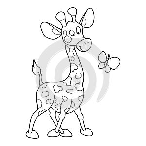 Giraffe Coloring Page for Kids