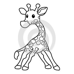 Giraffe Coloring Page for Kids