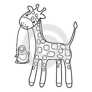 Giraffe Coloring Page for Kids