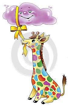 Giraffe drawing humor funny colorful